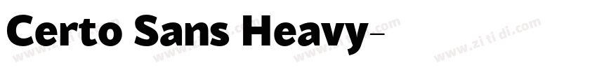 Certo Sans Heavy字体转换
